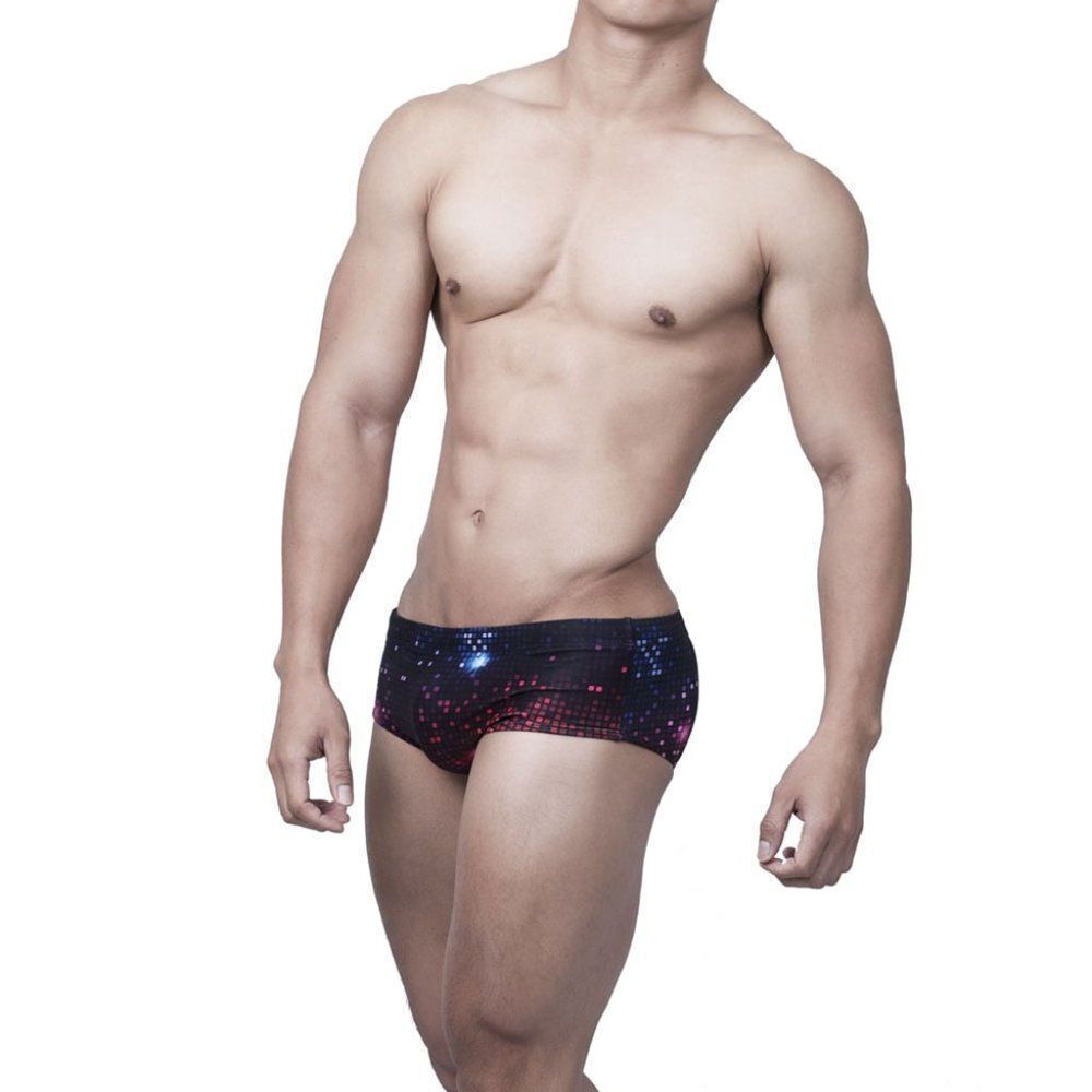Men's fun disco shiny swim trunks, swimsuit, soft shorts pool party Size L - Picture 4 of 11